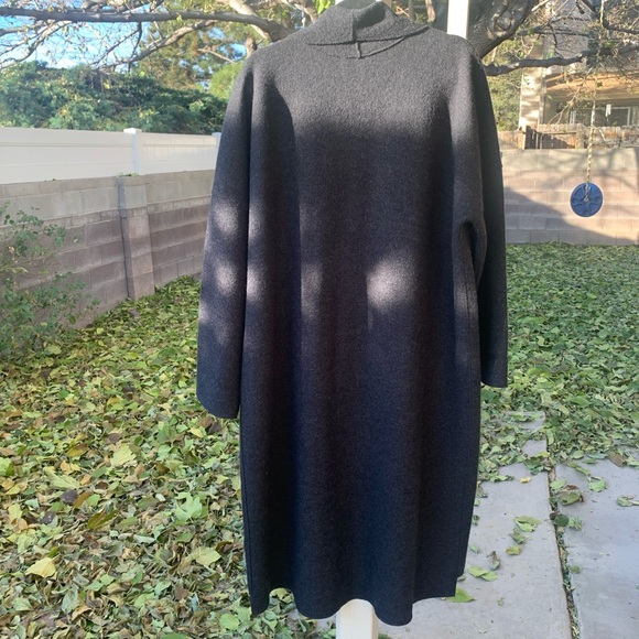 Eileen Fisher 100% wool black or dark grey size XL/TG - Picture 2 of 14